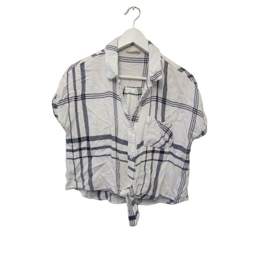 Altar’d State White and Blue Striped Shirt Womens Size Medium #K-1